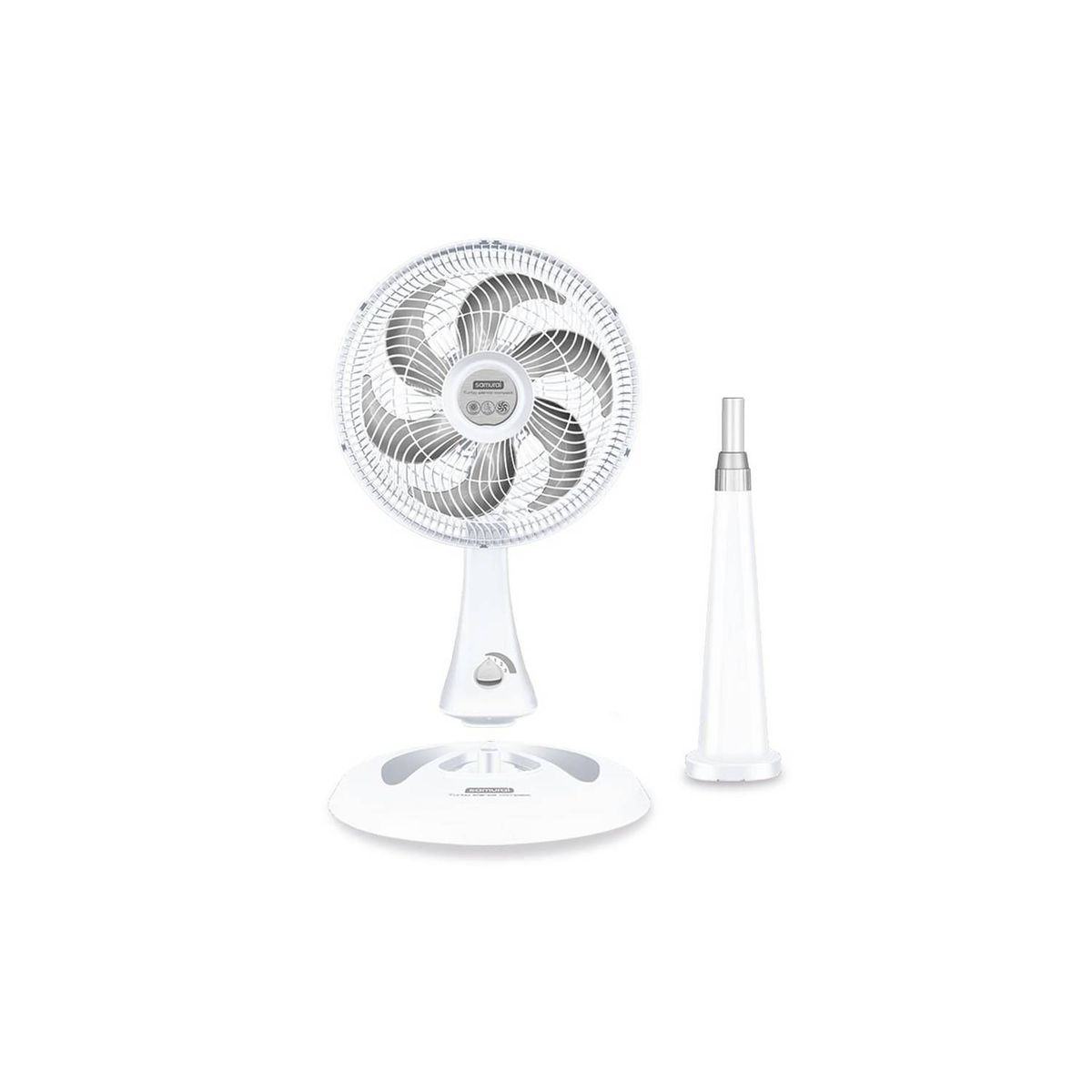 SAMURAI - Ventilador Samurai Turbo Silence Maxx 3 en 1 Blanco