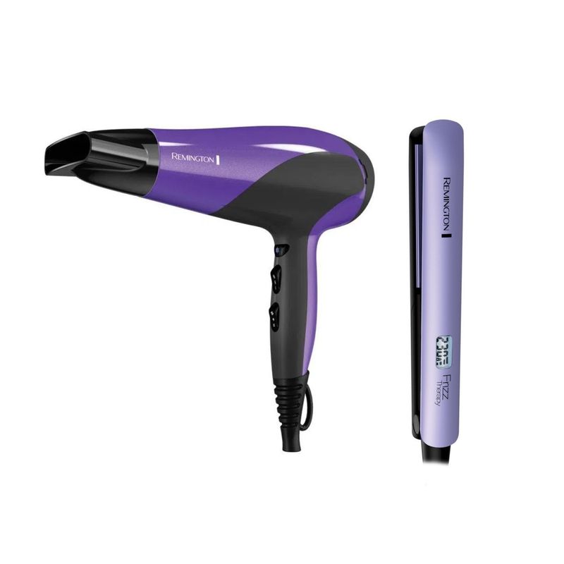 REMINGTON - Combo Remington Plancha y Secador Morado S8510 D3190