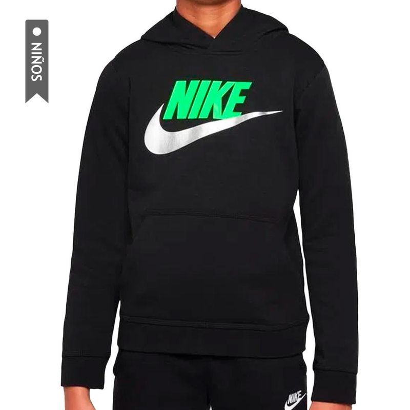 NIKE - Hoodie Nike Sportswear Club Fleece Para Niño-Negro