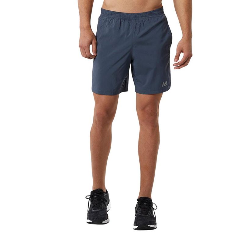 NEW BALANCE - Pantaloneta New Balance Accelerate 7 Inch Hombre-Azul Acero