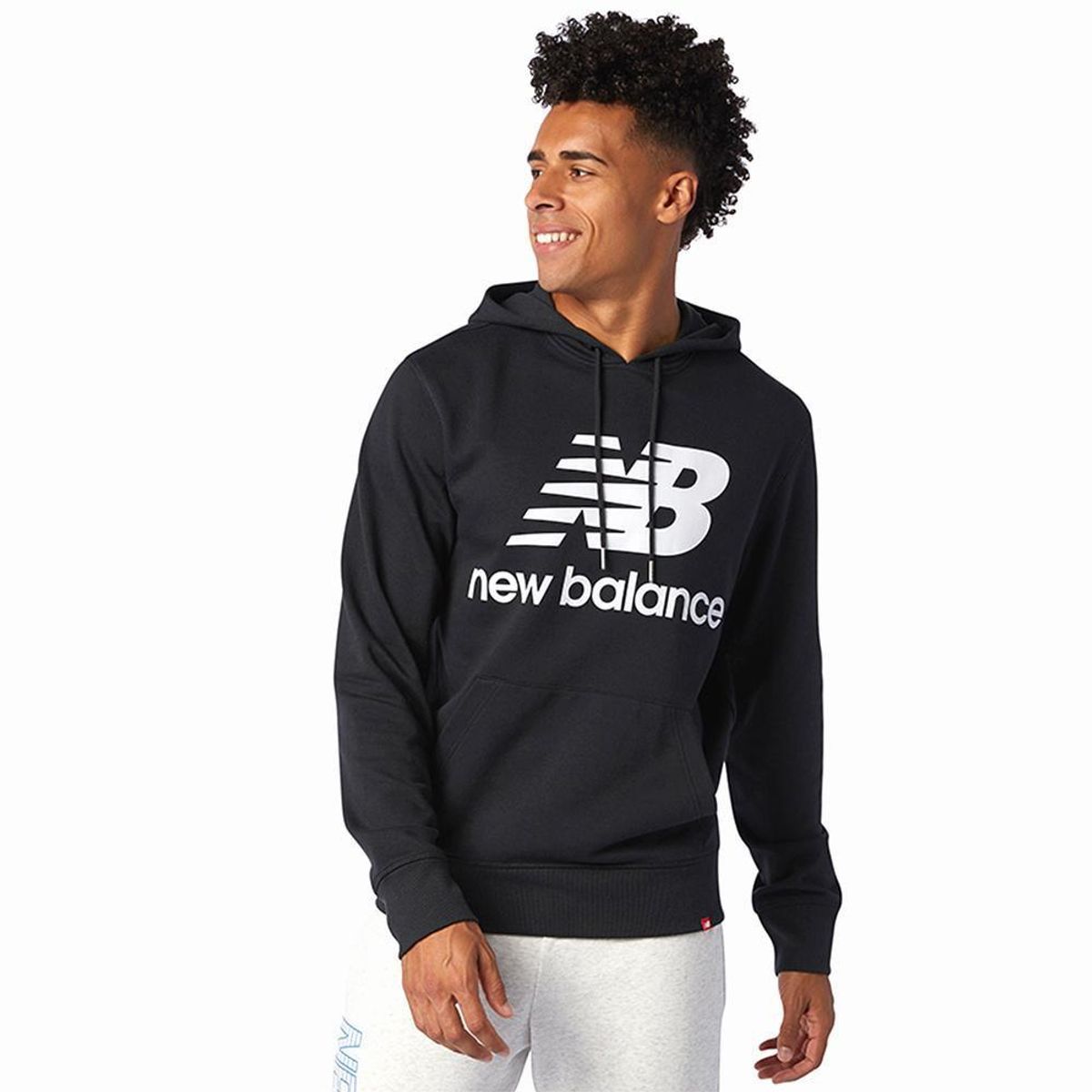 NEW BALANCE - Hoodie New Balance Essentials Para Hombre-Negro