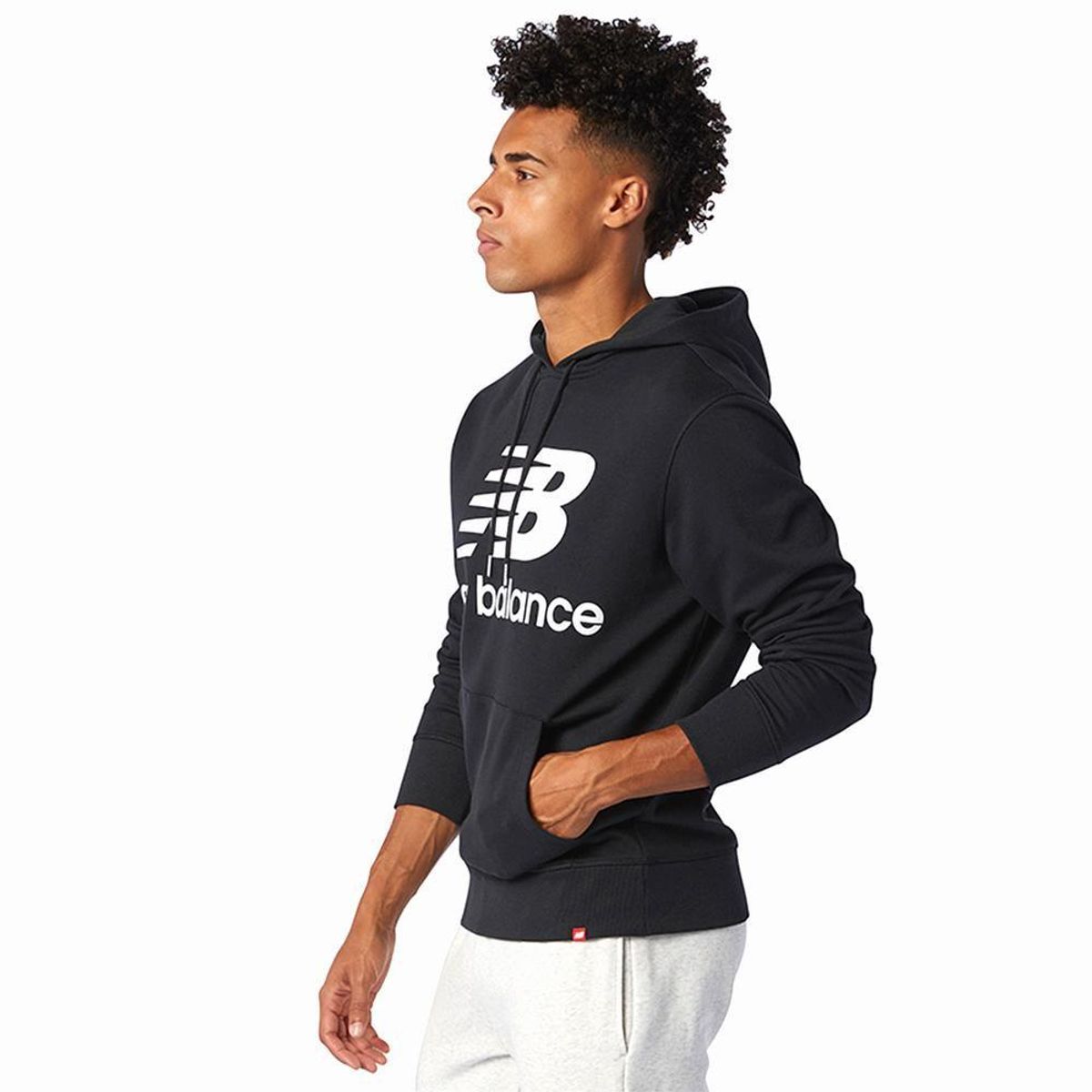 NEW BALANCE - Hoodie New Balance Essentials Para Hombre-Negro