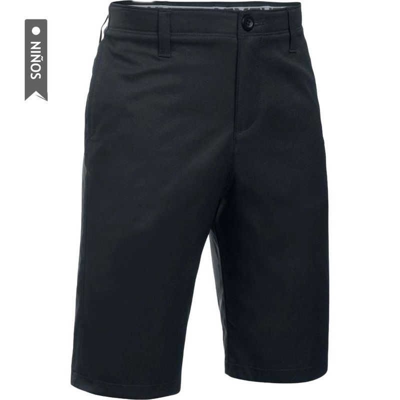 UNDER ARMOUR - Bermuda Under Armour Match Play Golf Para Niño-Negro