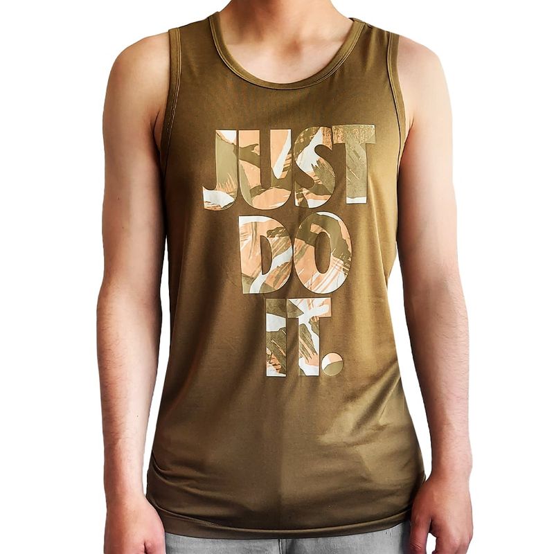 NIKE - Camiseta Esqueleto Nike DriFit Training Hombre-Verde Militar