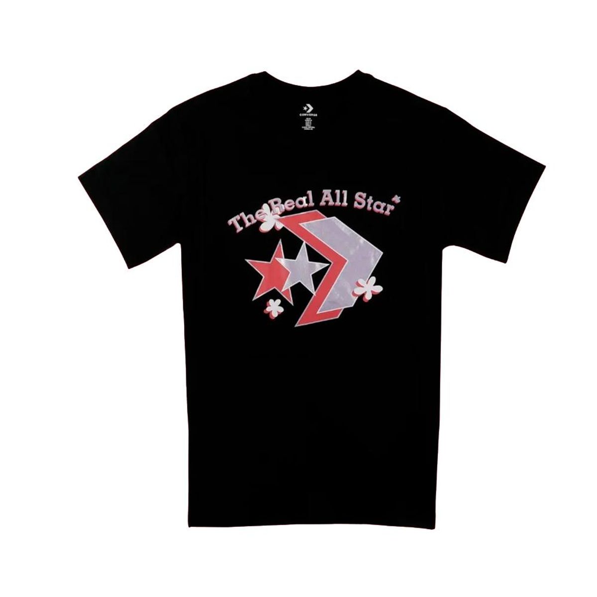 CONVERSE - Camiseta Converse Logo Remix Mujer-Negro