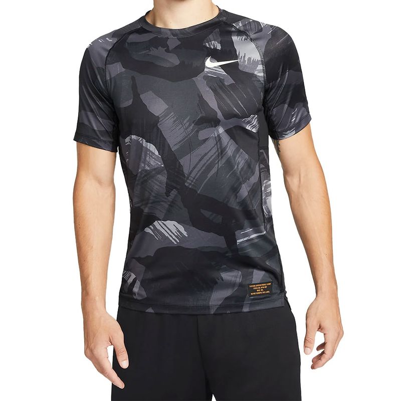 NIKE - Camiseta Nike Pro Dri-Fit Camuflaje-Negro
