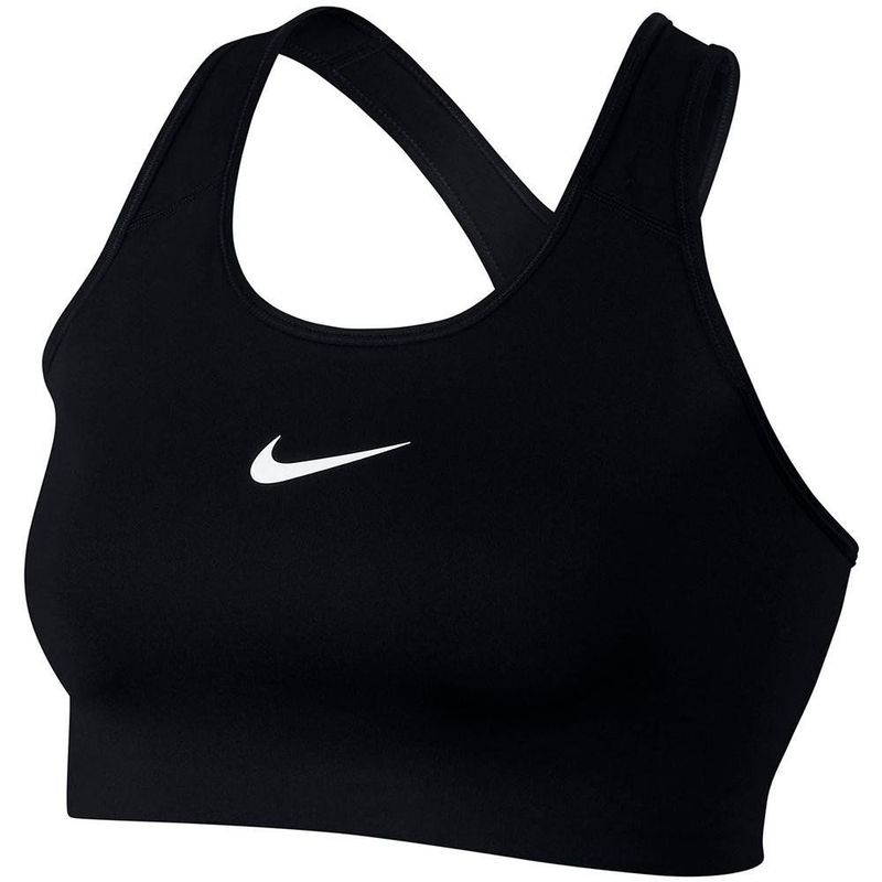 NIKE - Top Nike Swoosh Medium Support Para Mujer-Negro