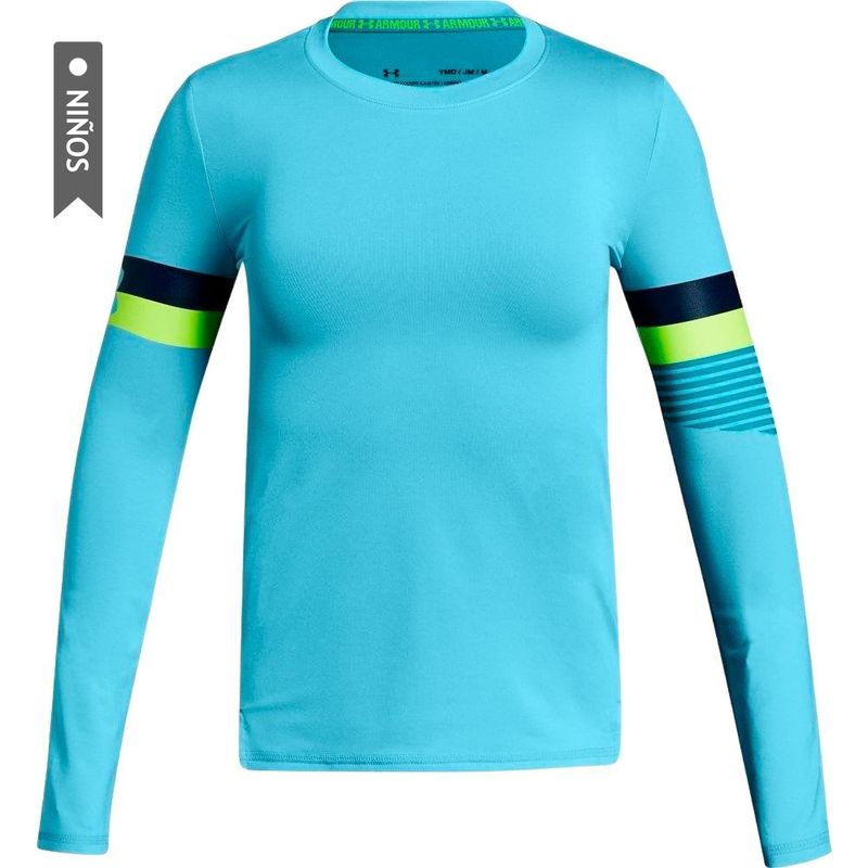UNDER ARMOUR - Sueter Under Armour Heatgear Armour Long Sl Niñas-Celeste