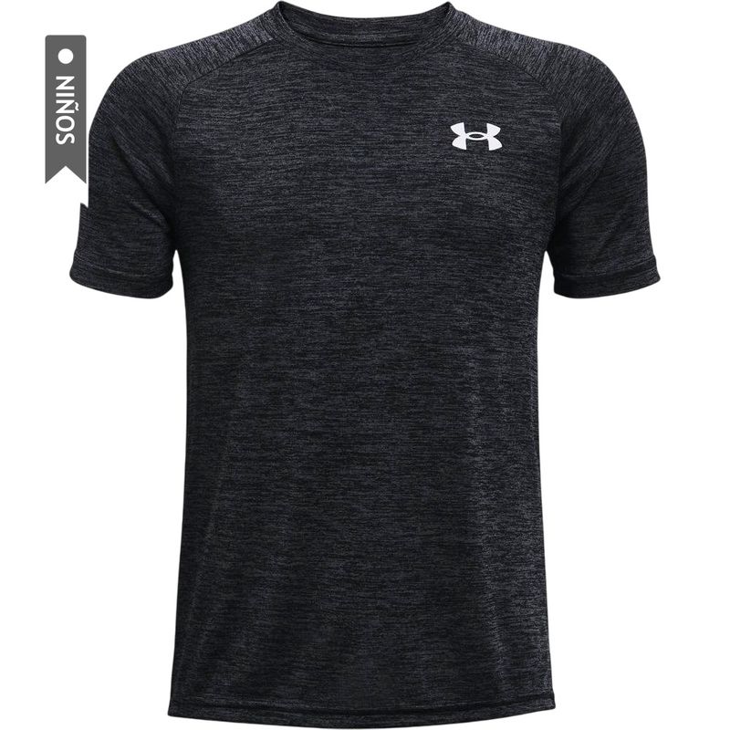 UNDER ARMOUR - Camiseta Under Armour Tech 2.0 Niños-Negro
