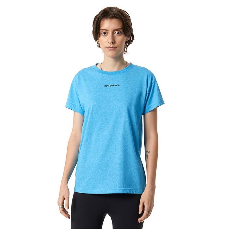 NEW BALANCE - Camiseta New Balance Relentless Crew Para Mujer-Azul