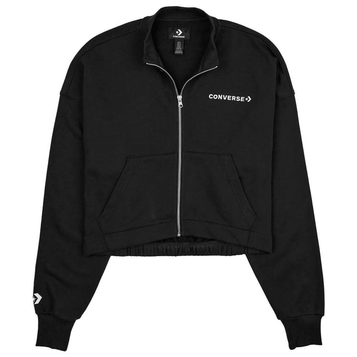 CONVERSE - Chaqueta Converse Icon Play Full Zip Para Mujer-Negro