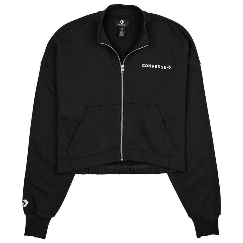 CONVERSE - Chaqueta Converse Icon Play Full Zip Para Mujer-Negro