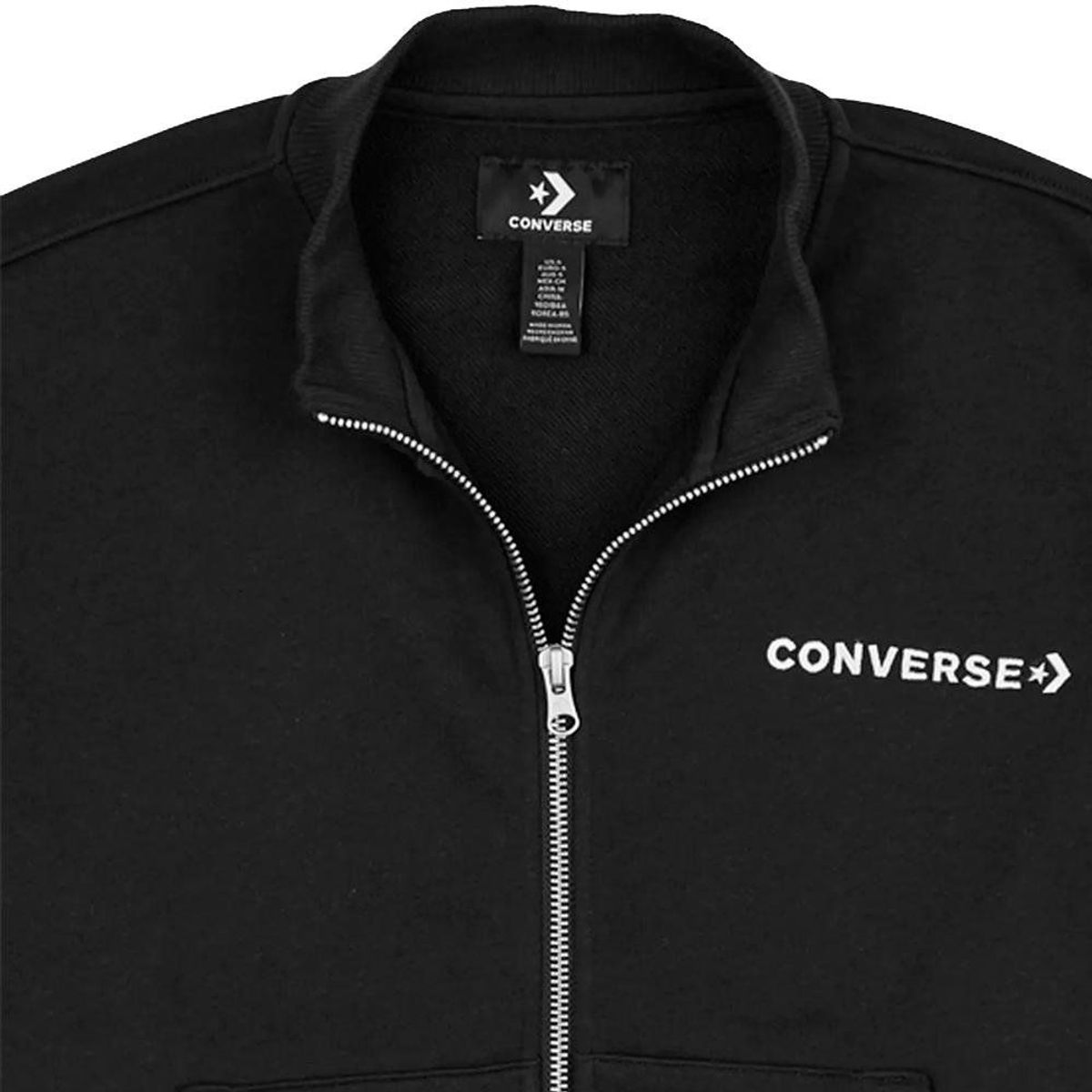 CONVERSE - Chaqueta Converse Icon Play Full Zip Para Mujer-Negro