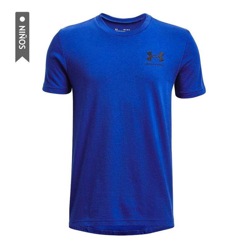 UNDER ARMOUR - Camiseta Under Armour Sportstyle Left Niños-Azul