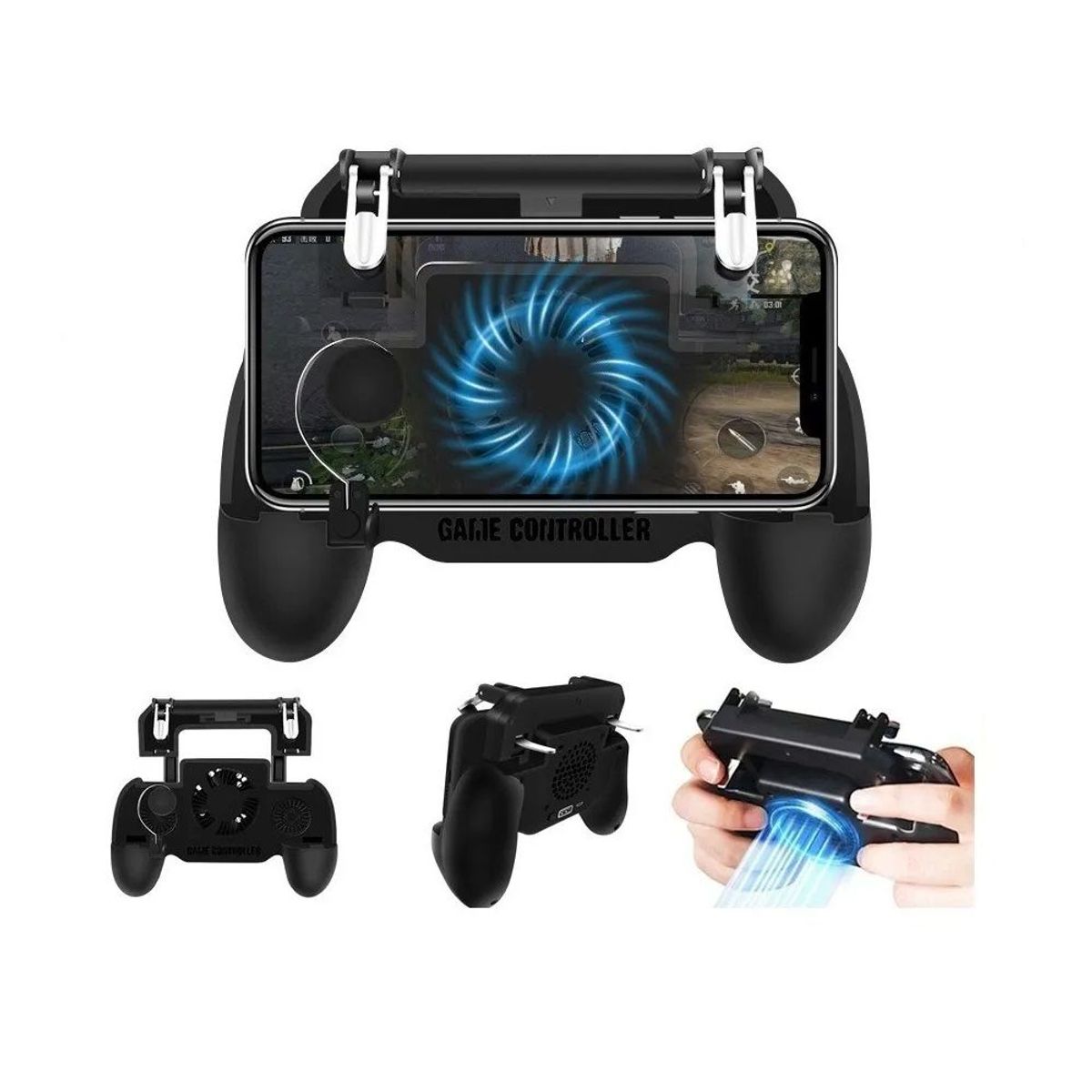 GENERICO - Control gamepad con power bank y ventilador para celular