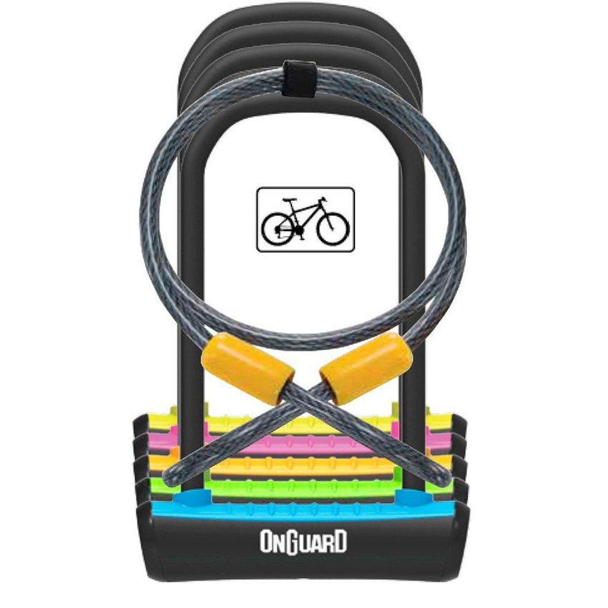 ONGUARD - Candado para bicicletas onguard neon  8154 con guaya.