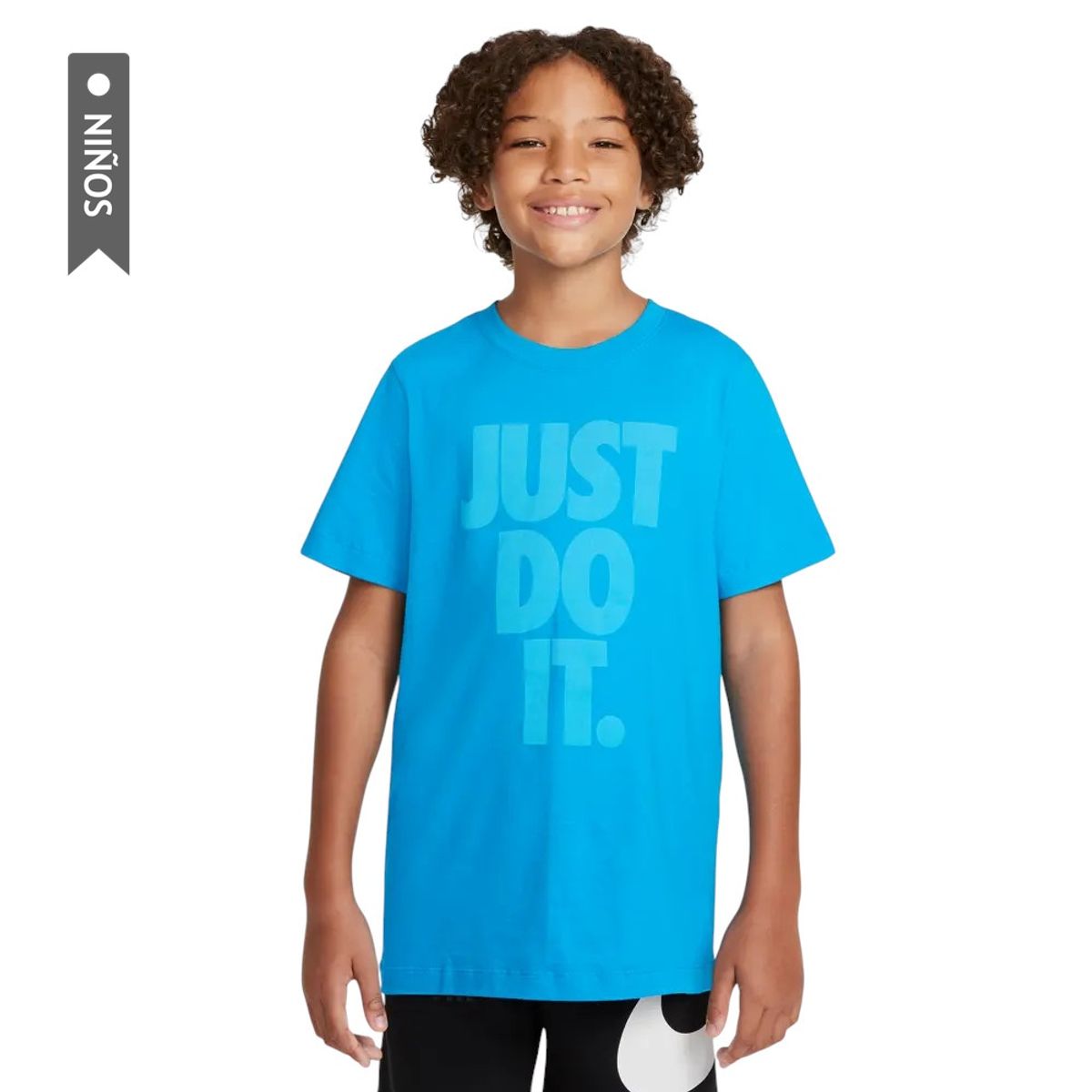 NIKE - Camiseta Nike Sportswear Just Do It Wash Para Niños-Azul