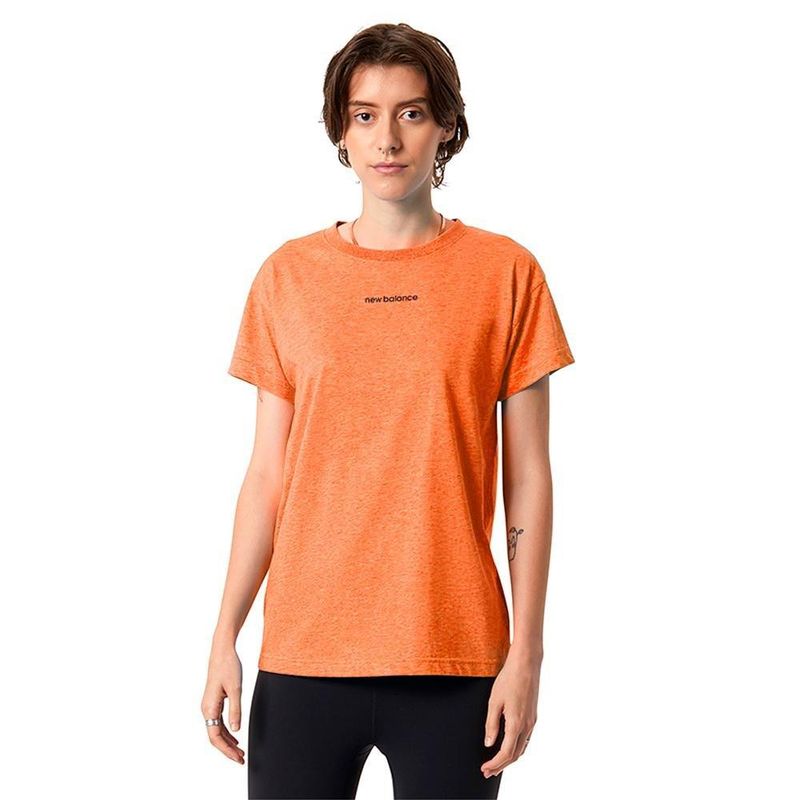 NEW BALANCE - Camiseta New Balance Relentless Crew Para Mujer-Naranja