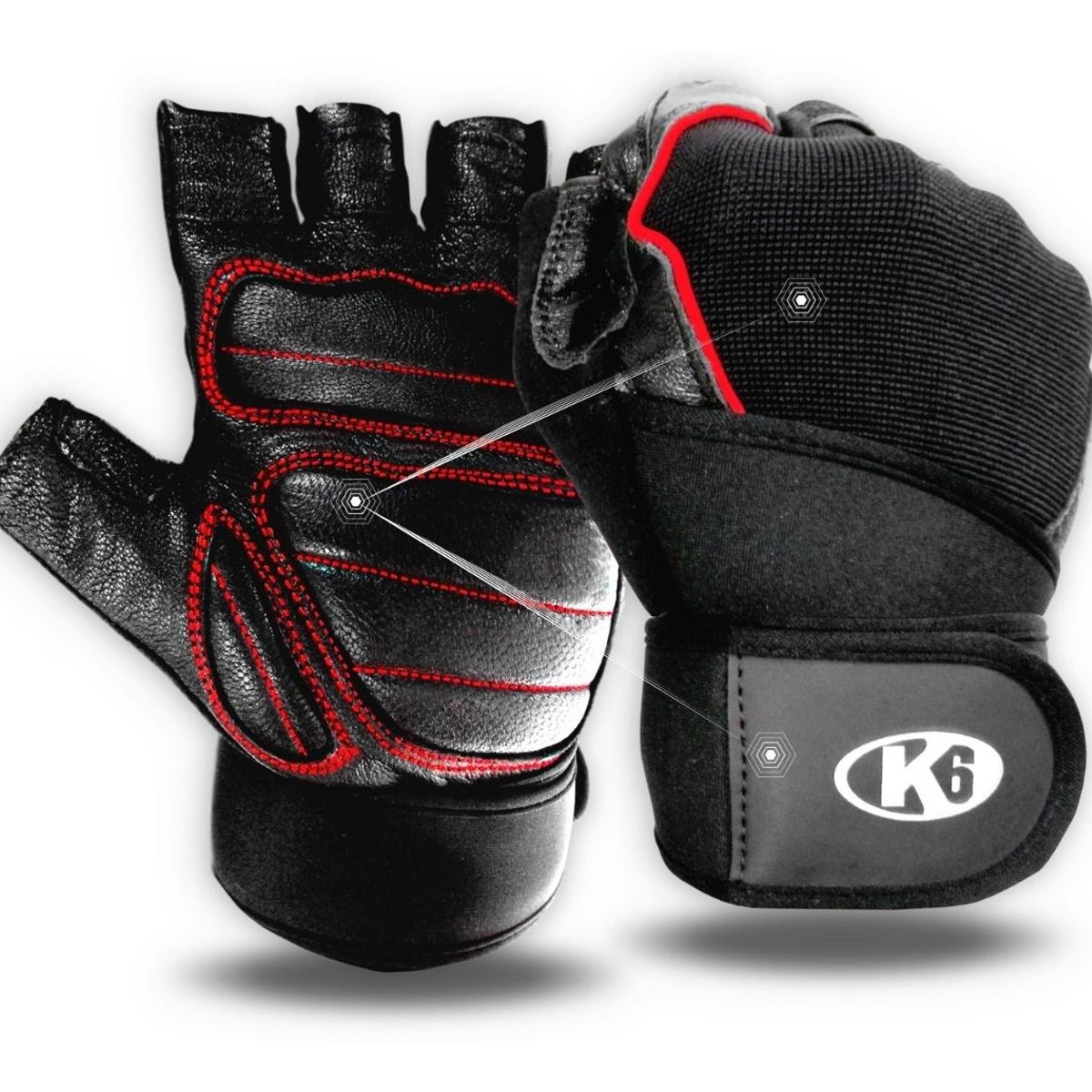 K6 - Guantes Para Gimnasio Ice Border II K6