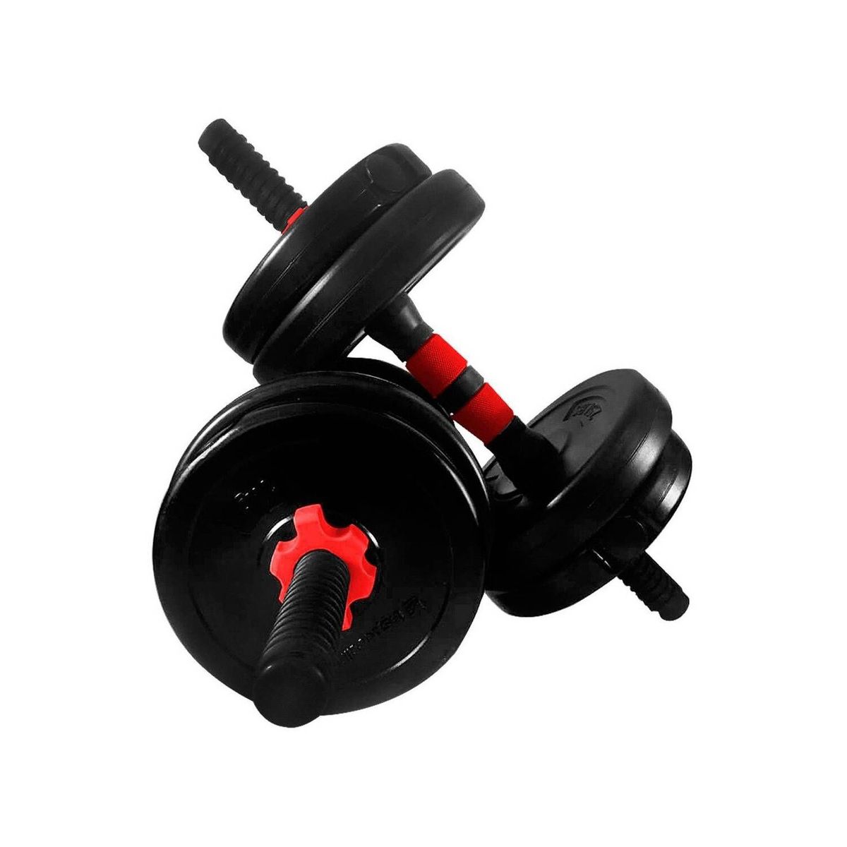 K6 - Kit Mancuernas x2 5kg Pesas Encauchetada De Cemento K6