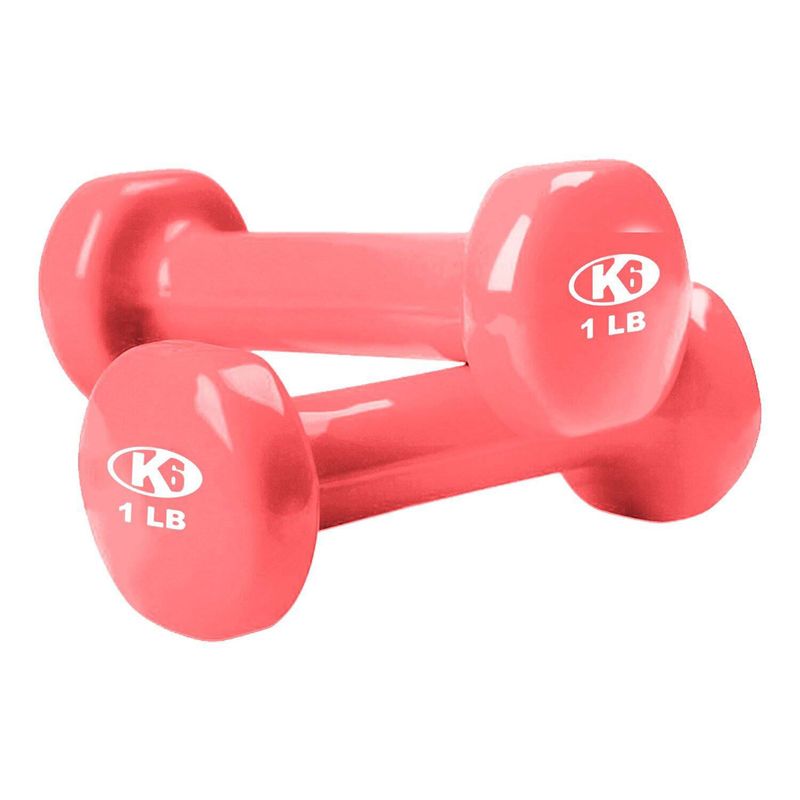 K6 - Mancuerna Encauchetada 1 Libra Pesas De Vinil K6 Por Unidad