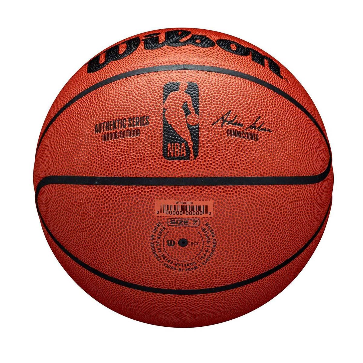 WILSON - Balón De Baloncesto Wilson NBA Authentic Indoor Outdoor No 5