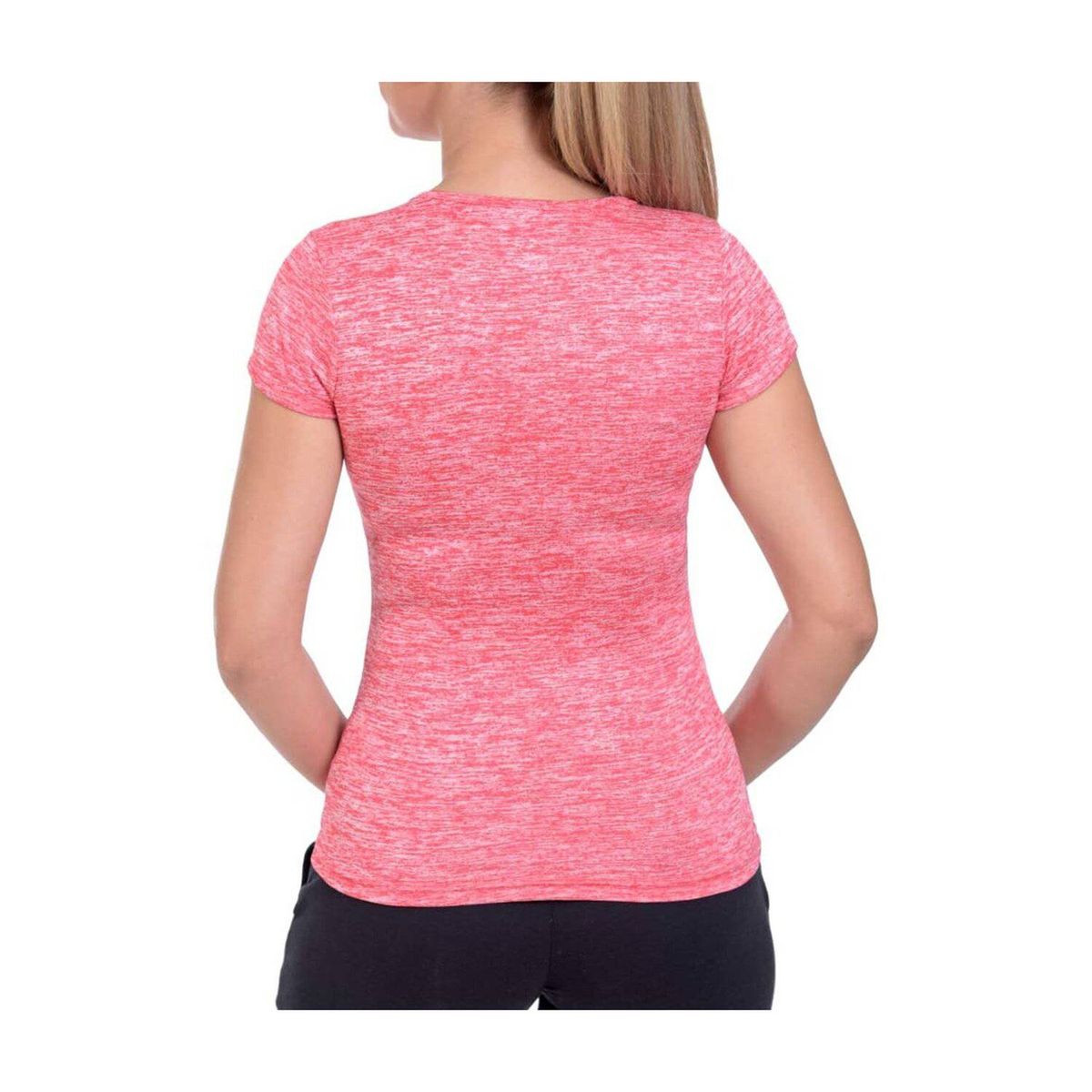 WILSON - Camiseta Cuello V Wilson Jaspeada Rosa Mujer