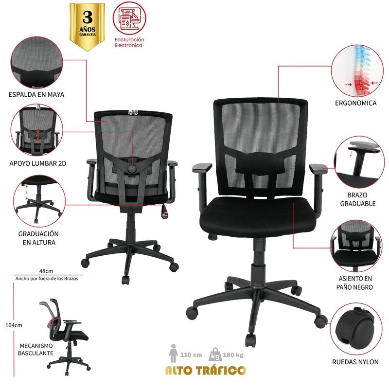 MUEBLESYA - Silla de oficina tunja