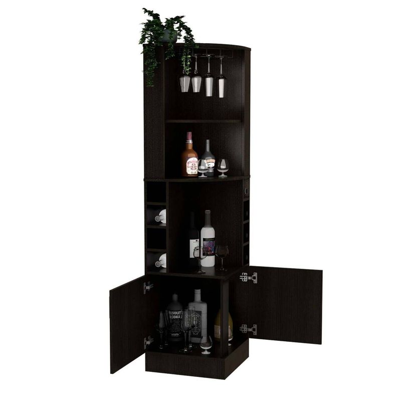 RTA DESIGN - Bar esquinero sorany wengue con dos puertas