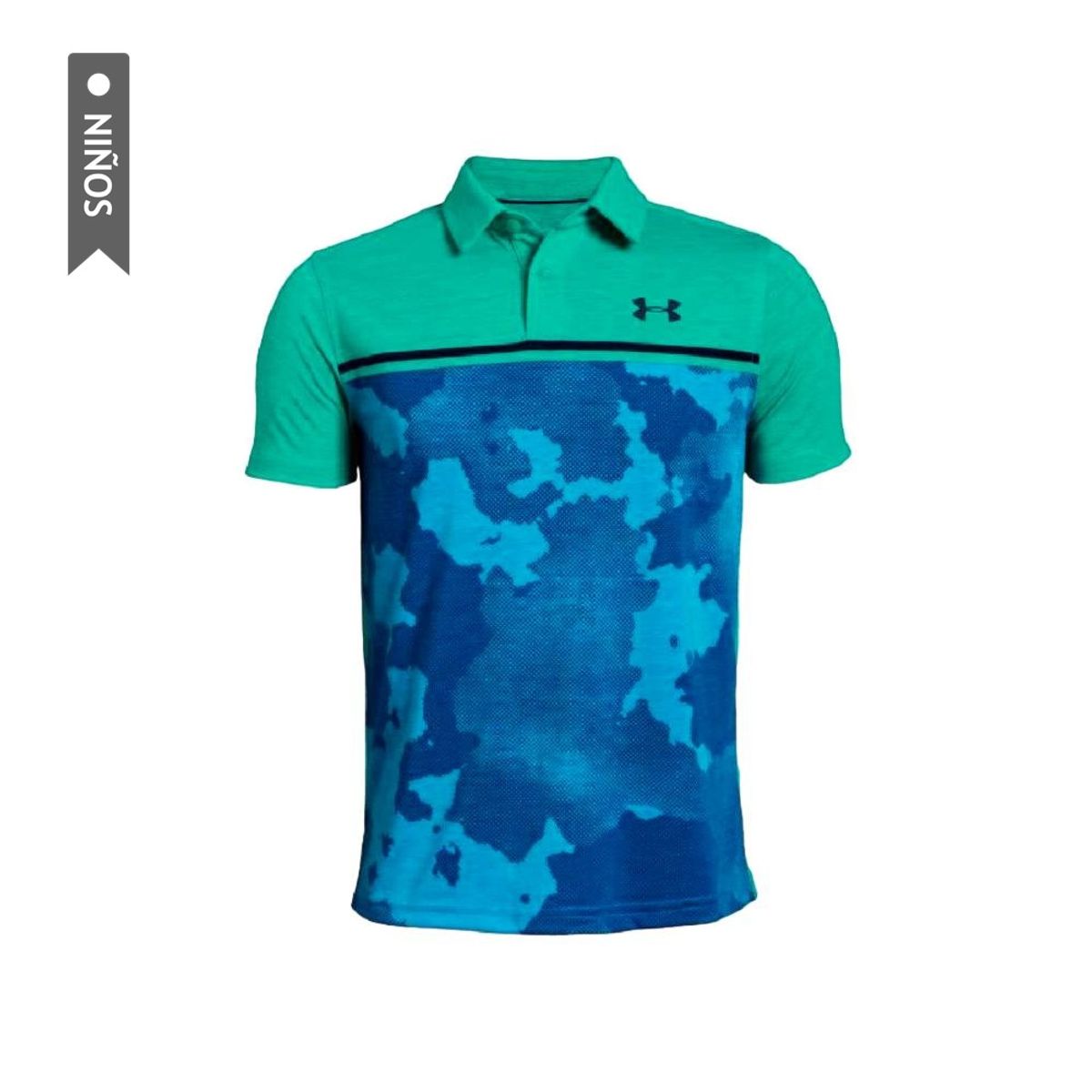 UNDER ARMOUR - Camiseta Polo Under Armour Threadborne Para Niños-Azul