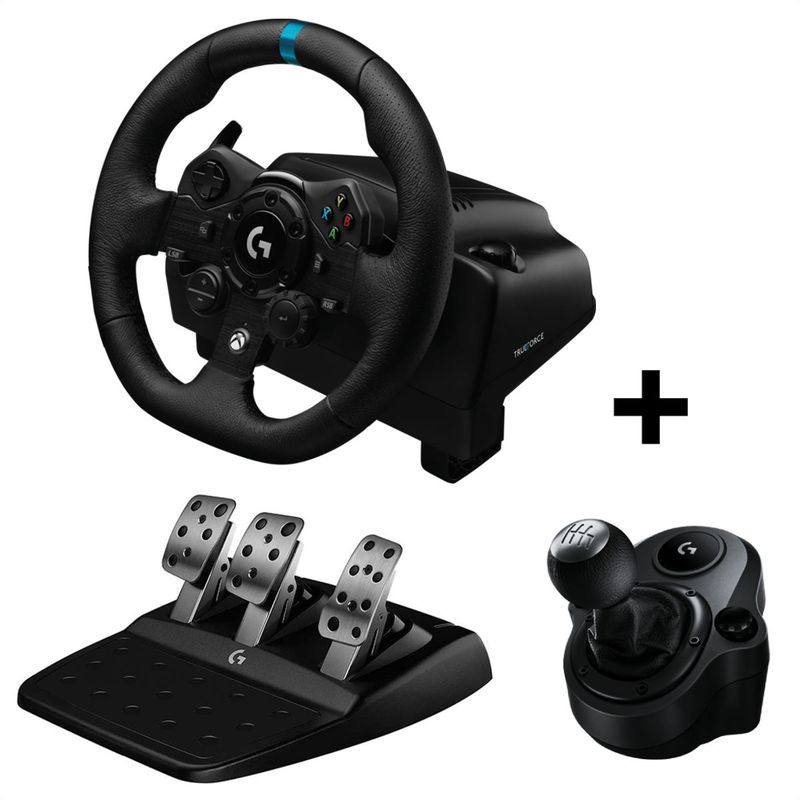 LOGITECH - Timón Carreras TRUEFORCE G923 Xbox X-s One Pc Palanca Cambios Logitech