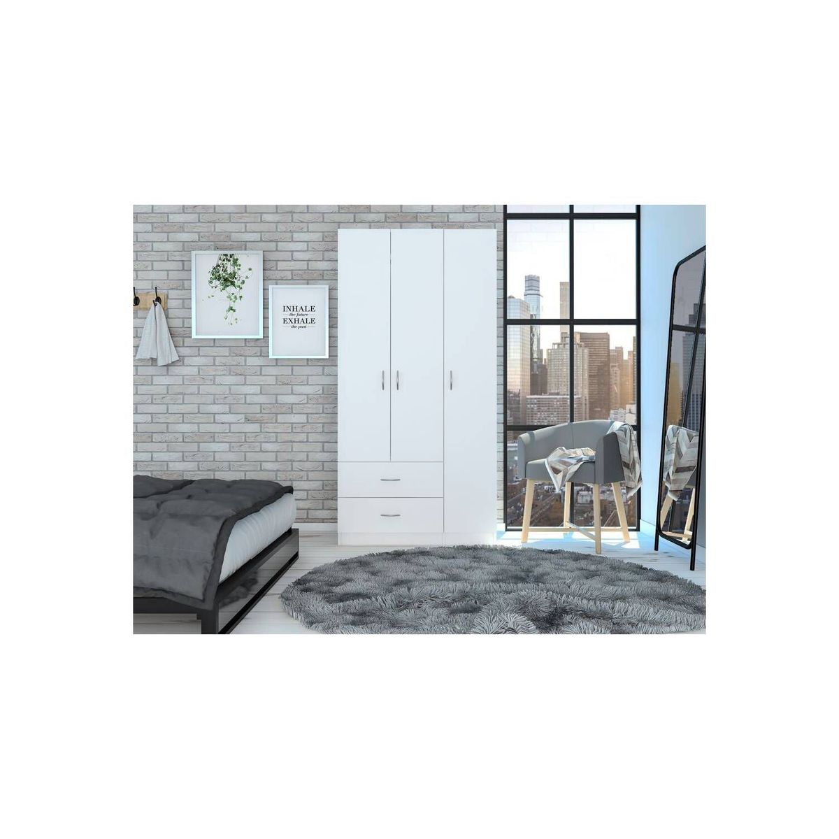 RTA DESIGN - Closet américa blanco con dos cajones