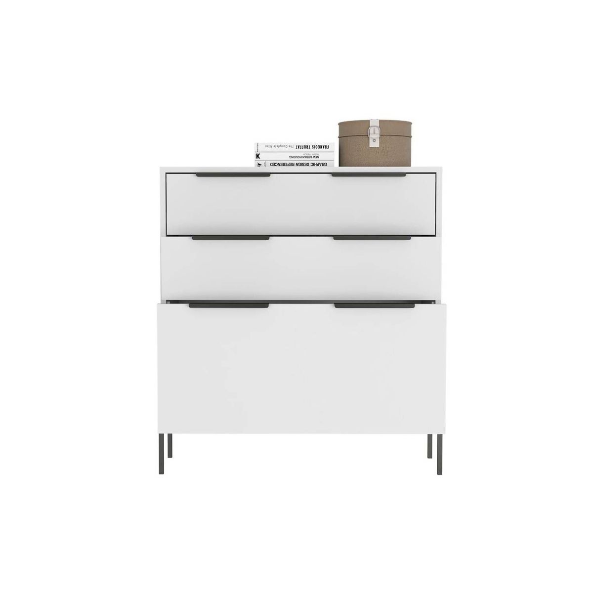 RTA DESIGN - Organizador midas, blanco nevado, 2 cajones