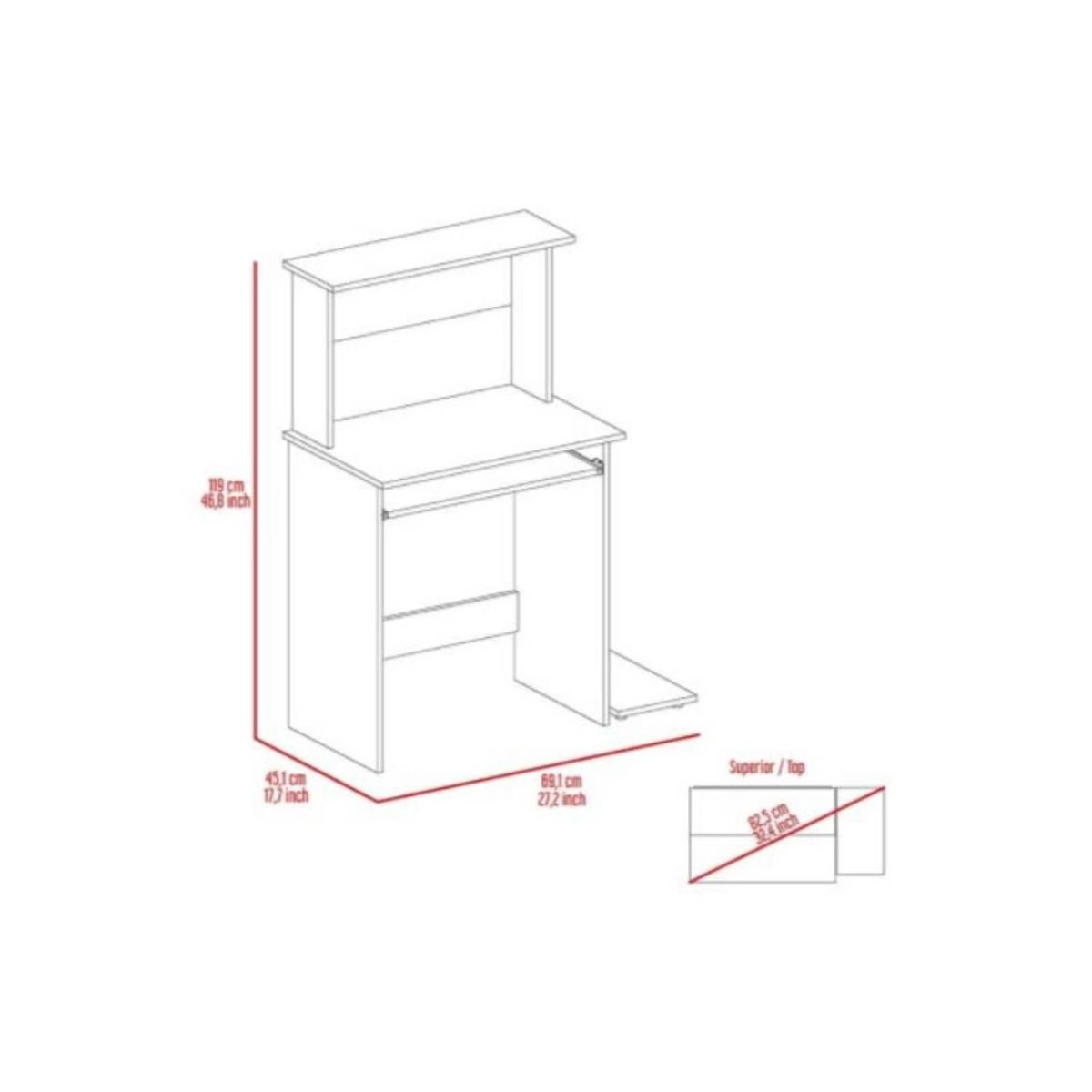 RTA DESIGN - Centro de cómputo color wengue