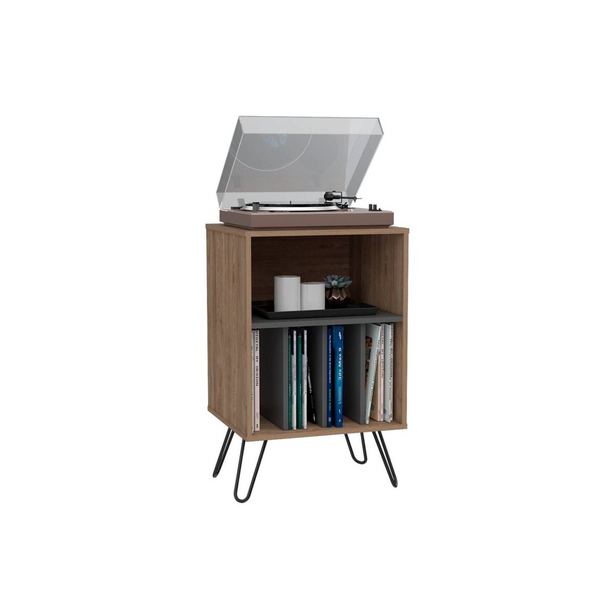 RTA DESIGN - Mueble auxiliar lara miel y plata oscuro