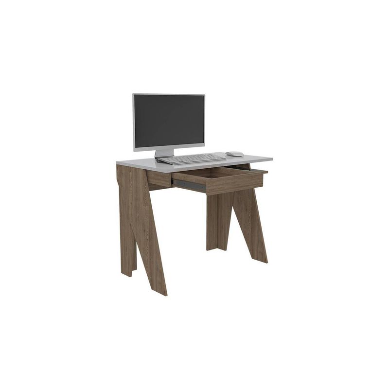 RTA DESIGN - Escritorio tanix, miel y blanco heigh gloss