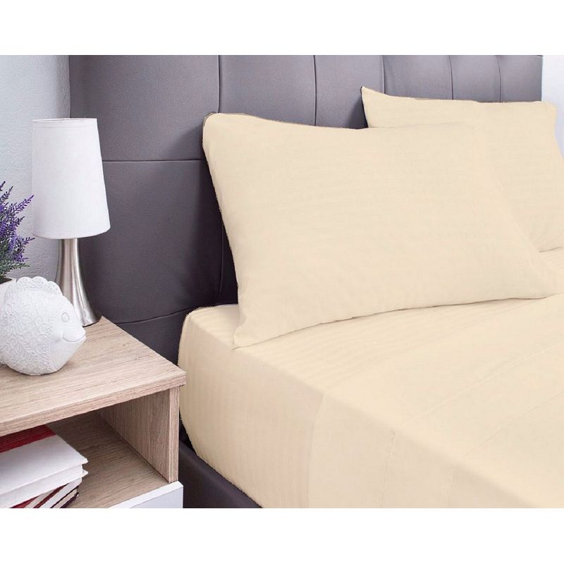 VOYPRE - Juego de Sábanas Tamaño Sencillo Unicolor Beige