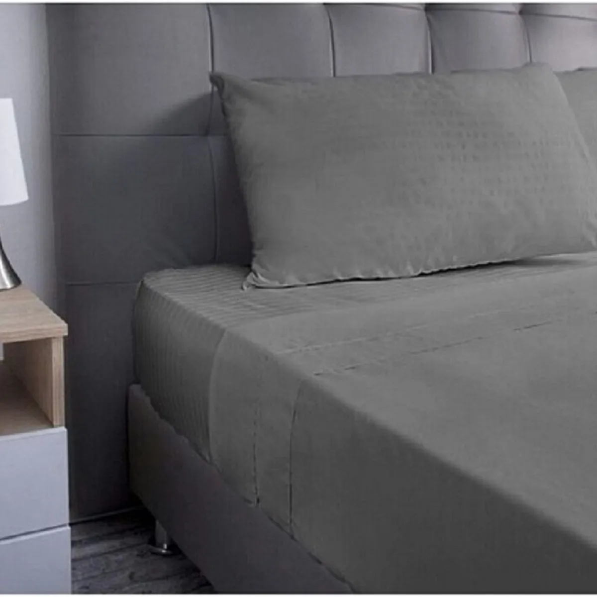 VOYPRE - Juego de Sábanas Tamaño Queen Unicolor Gris