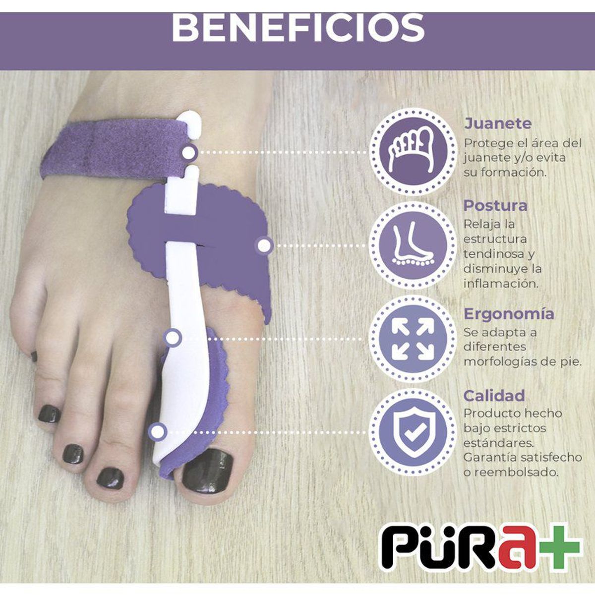 PURA - Corrector juanetes pura 1 par el mejor del mercado