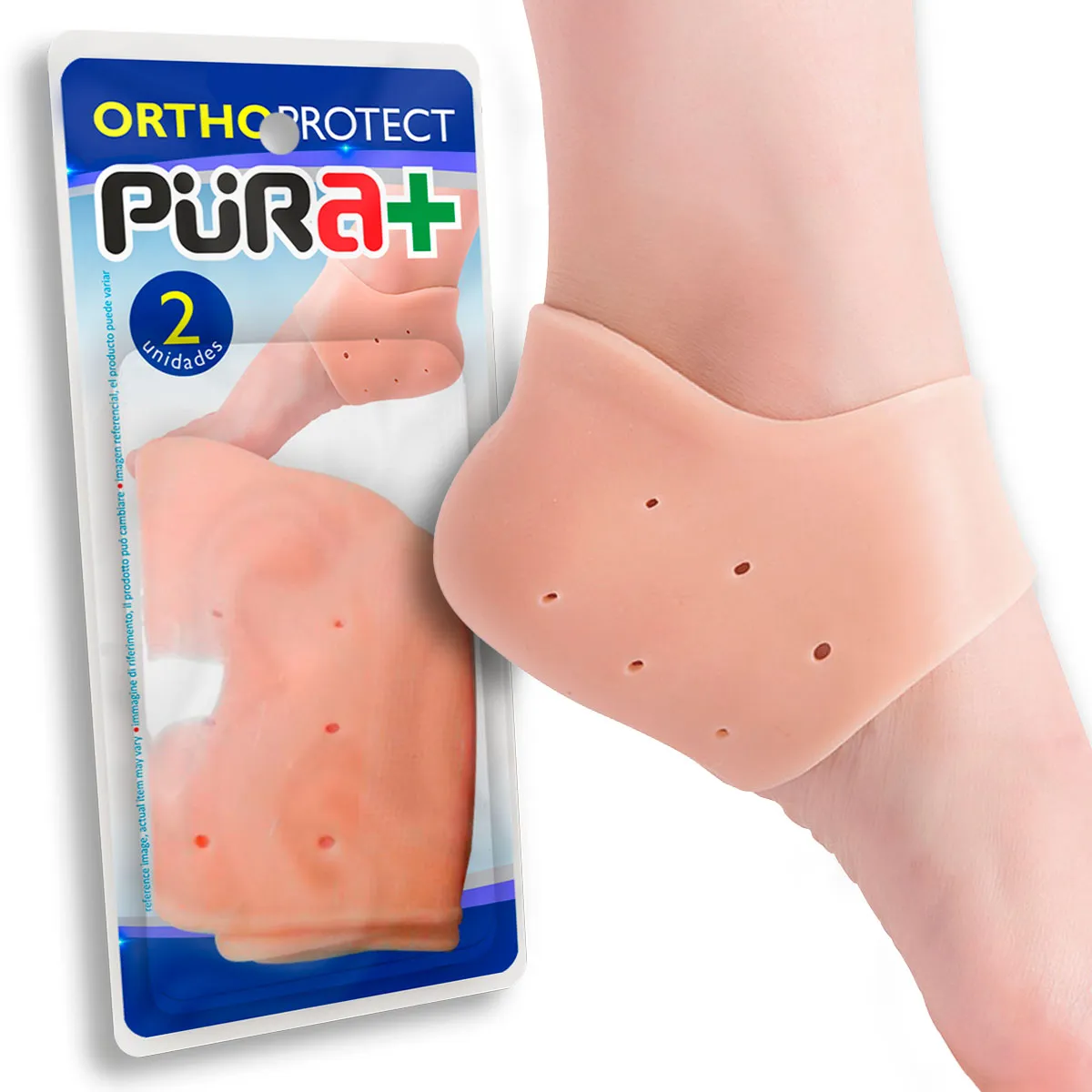 PURA - Talonera silicona protector talón fascitis