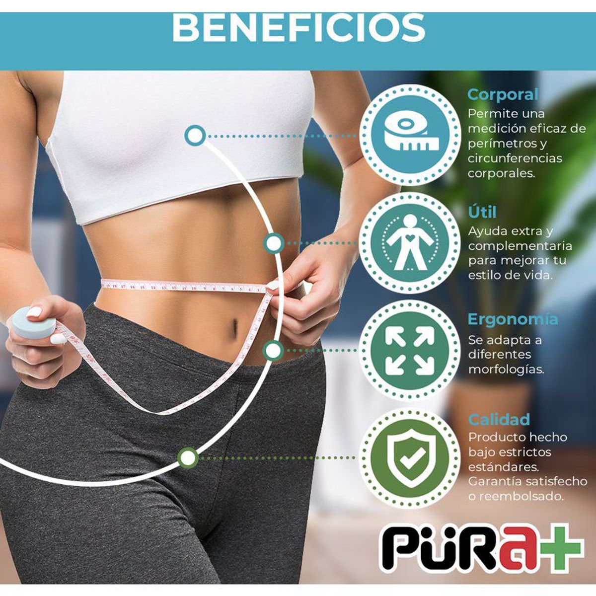 PURA - Cinta métrica  corporal pura+