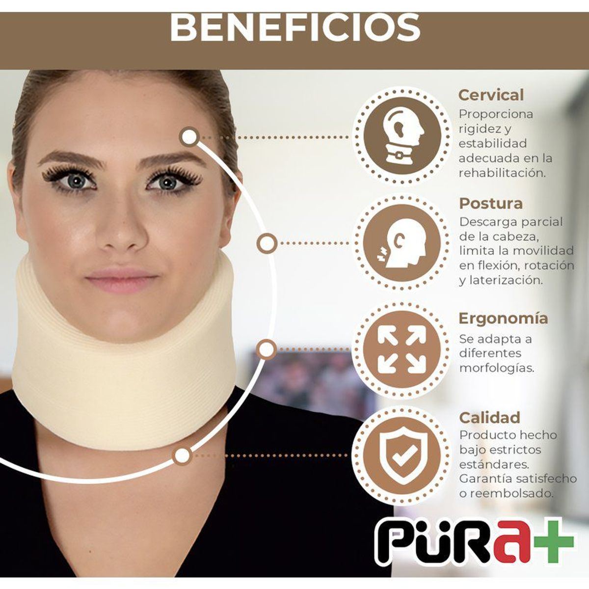 PURA - Collar cervical ortopédico cuello thomas