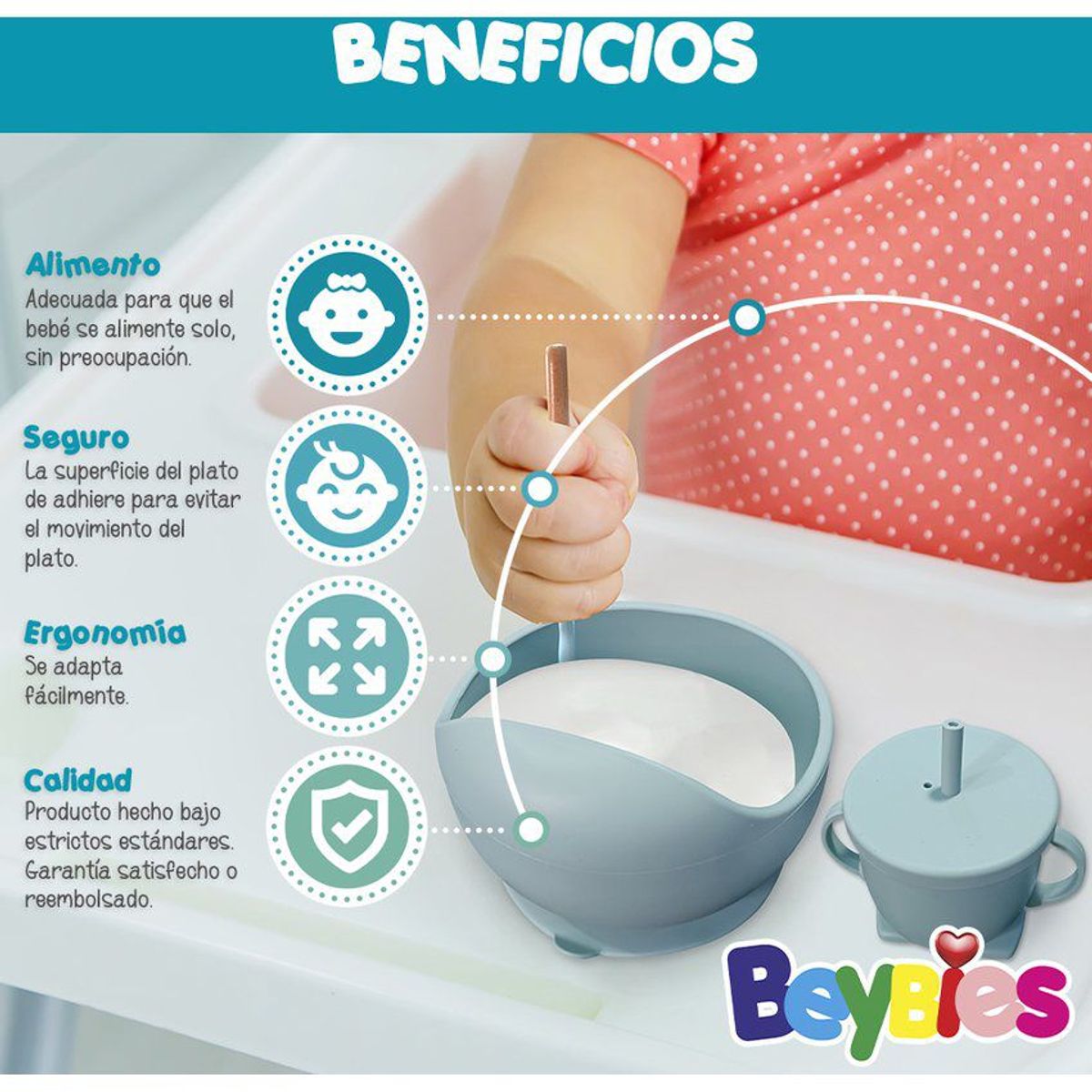 PURA - Vajilla en silicona - alimento para bebés