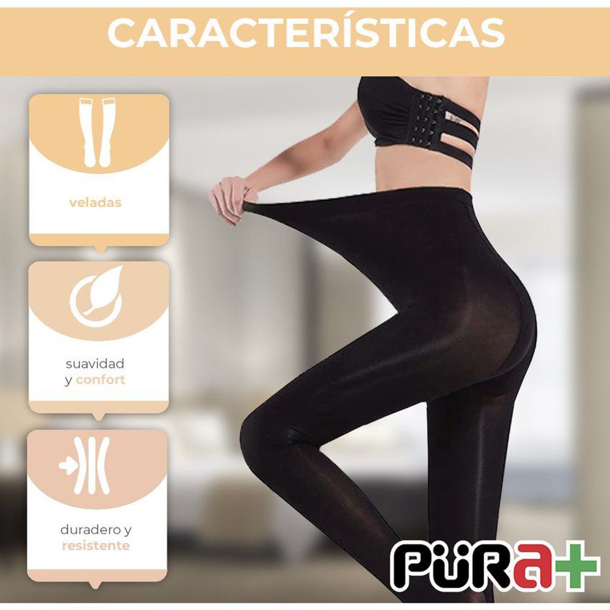 PURA - Pantymedias veladas enteras relax