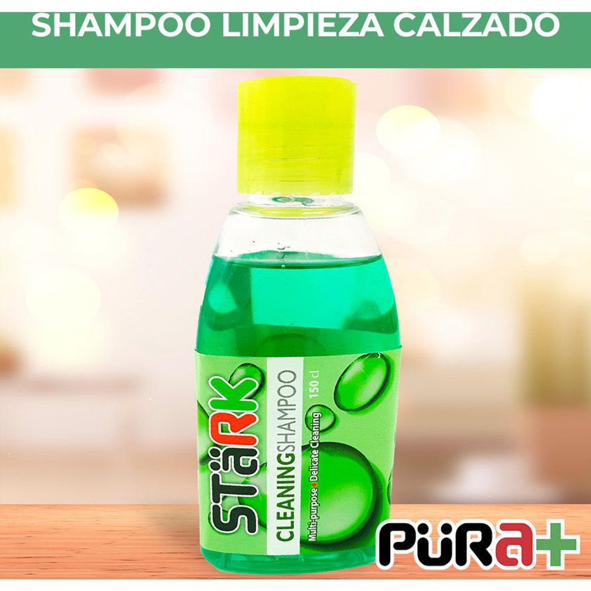 PURA - Shampoo zapatos bolsos chaleco tela cuero gamuza