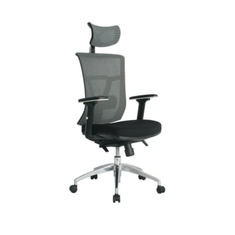 MUEBLESYA - Silla de Oficina Premium Rio Negro Brazo 3DSincroSliderRuedas Goma