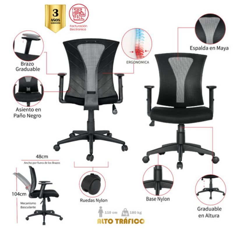 MUEBLESYA - Silla de Oficina Solano Gerente