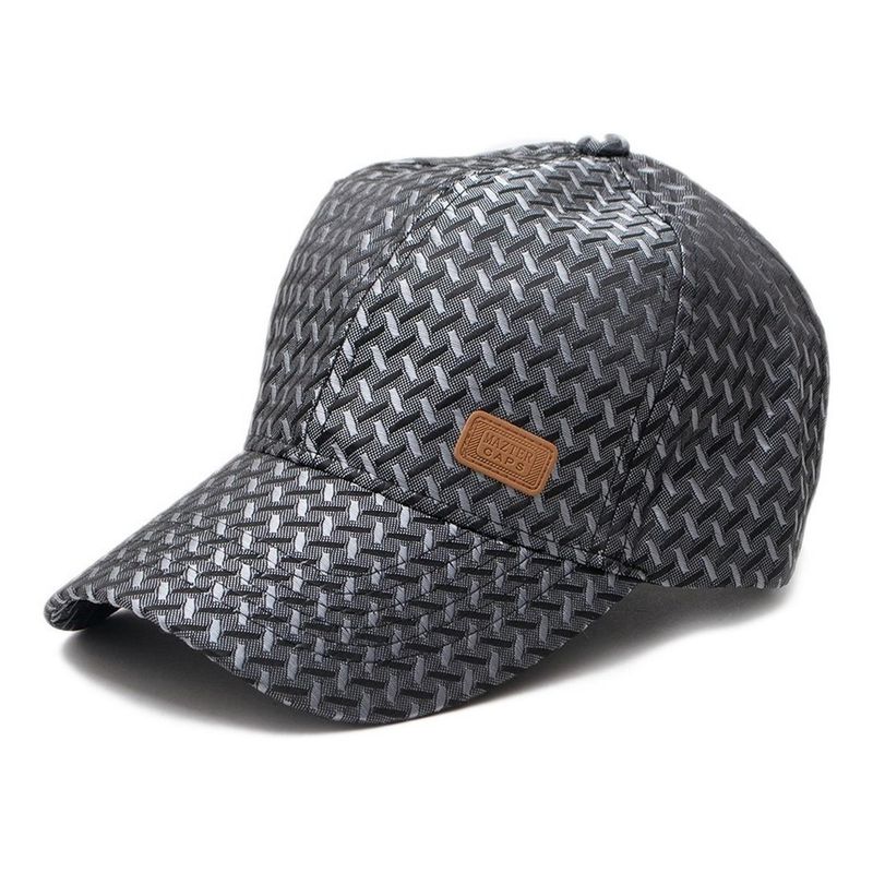 VELBROS - Gorra Cachucha Hombre Golf Beisbol Deportiva New Cap Metalic - Gris oscuro