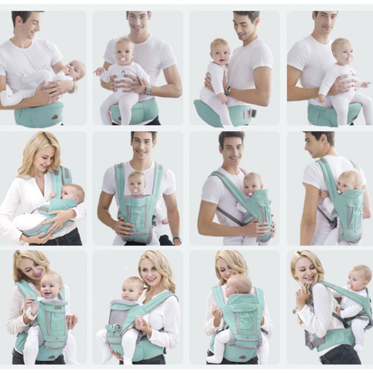 INSULAR - Cargador canguro silla bebé 3 en 1 ergonómico beige