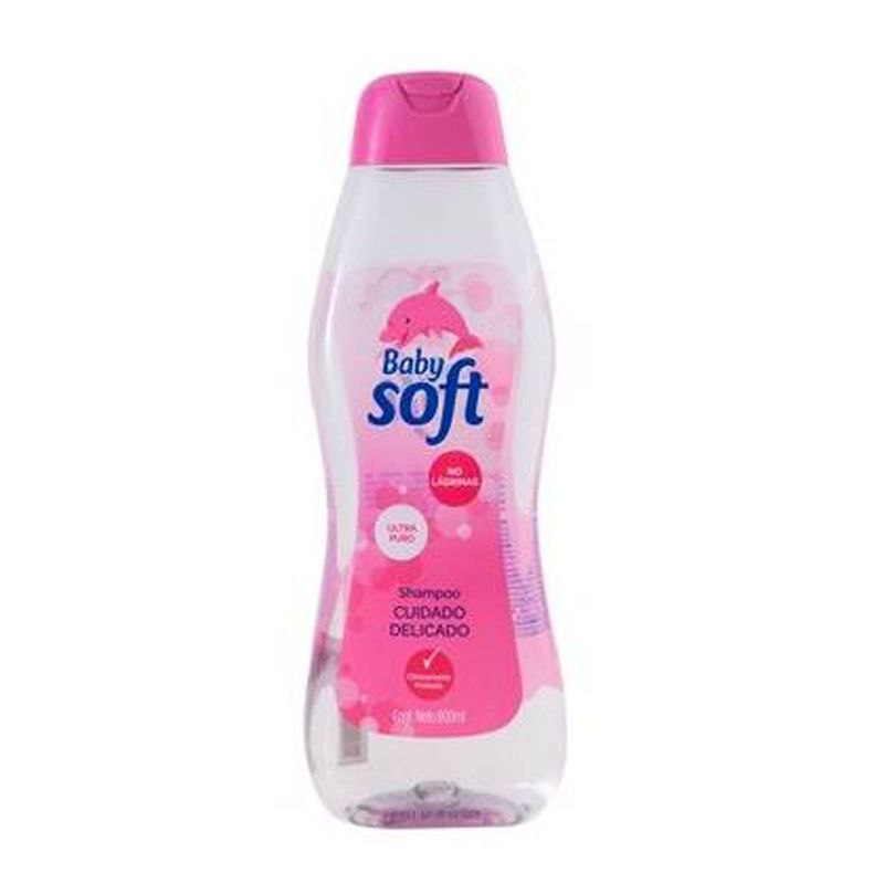 BABY SOFT - Shampoo baby soft babysoft cuidado delicado rosado x 800 ml